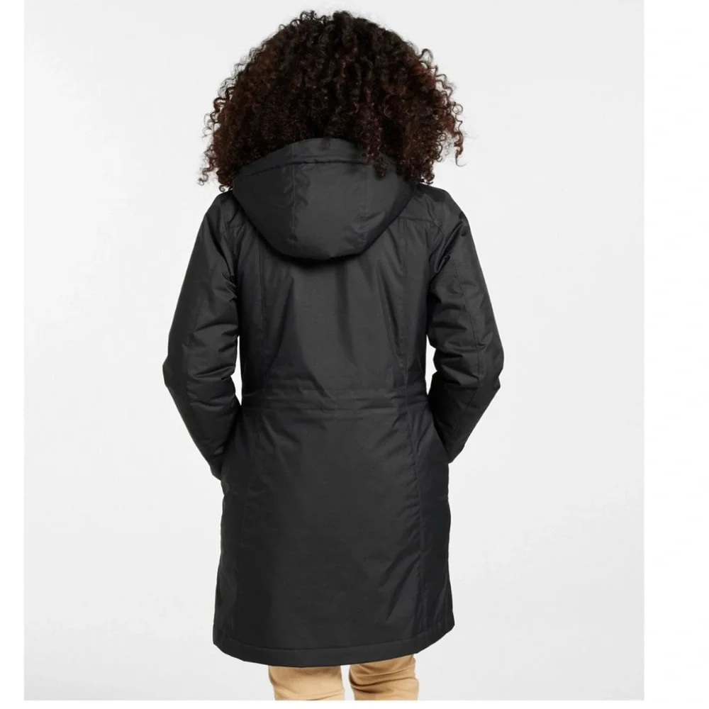 L.L. Bean Misses Winter Warmer Coat Black Size Large - Picture 2 of 15